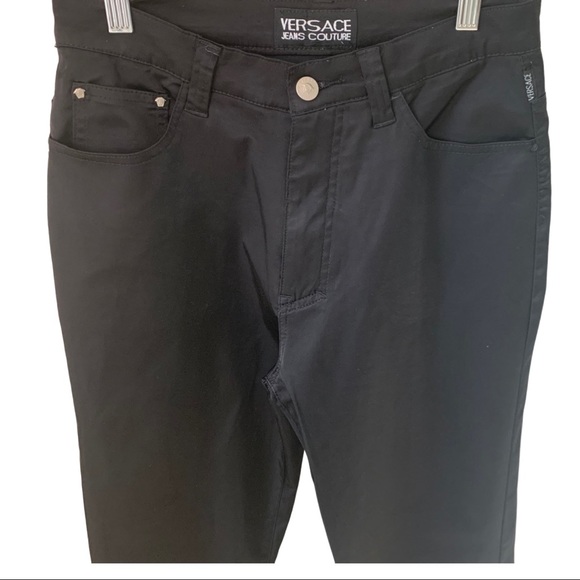 VERSACE Jeans Couture Vintage High Rise Shimmer Black Jeans - Picture 14 of 16